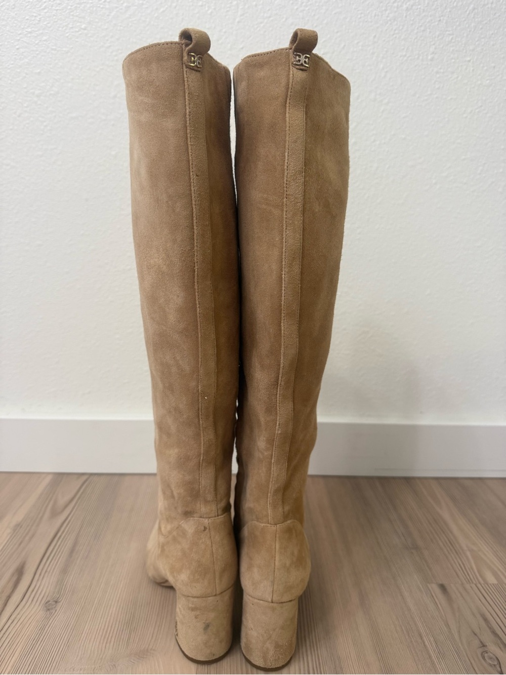 Sam Edelman Tan Suede Over-the-Knee Pointed Toe Boots - Picture 4 of 9